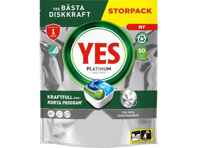 Maskindisktabletter Yes Platinum Tabletter 80st