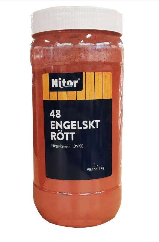 Färgpigment Nitor Engelskt Rött Nr 48 1L