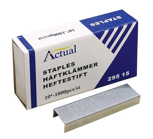 Häftklammer Actual AS 10/4 Silvergrå 1000pcs