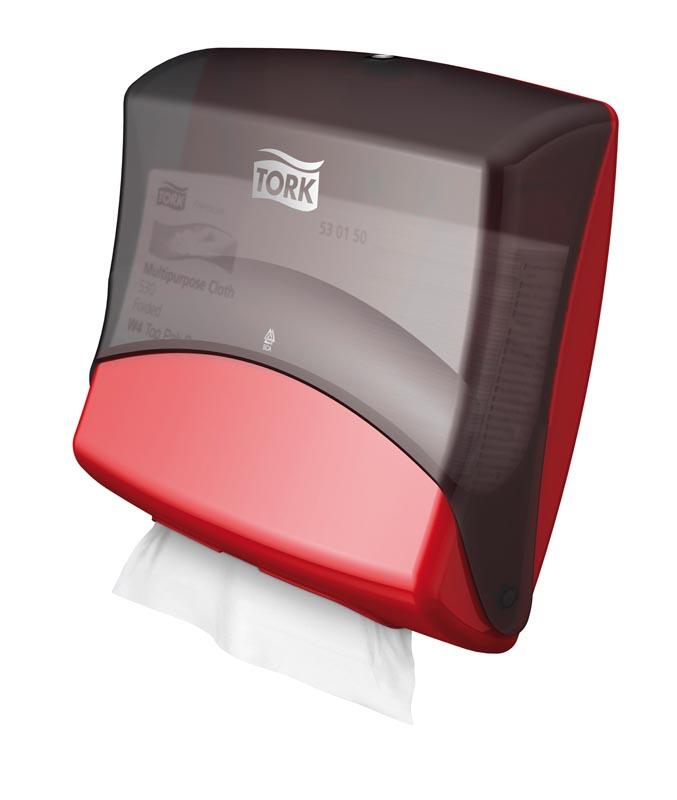 Pappersdispenser Tork Top-Pak W4 Röd-Svart