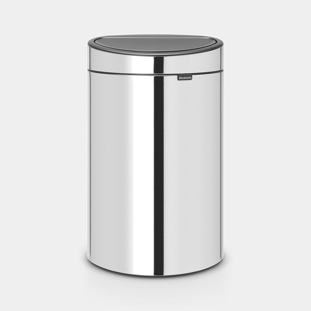 Papperskorg Brabantia Touch Bin New Blankborstat Stål 40L