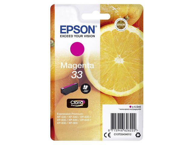 Bläckpatroner Epson C13T33434012 Magenta